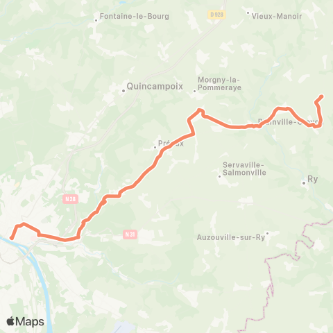 Nomad Car Région Boissay <> Catenay <> Rouen map