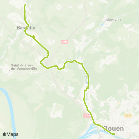 Nomad Car Région Yerville <> Yvetot <> Pavilly <> Rouen map
