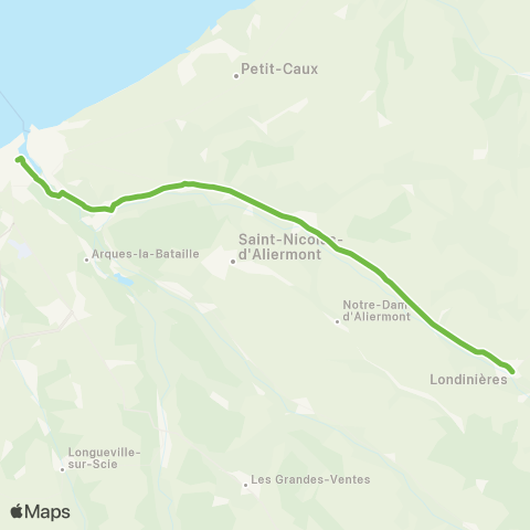 Nomad Car Région Londinières <> Dieppe map