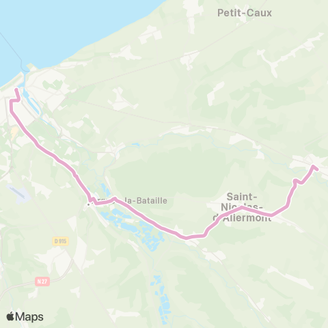 Nomad Car Région Envermeu <> St-Nicolas-d'Aliermont <> Dieppe map