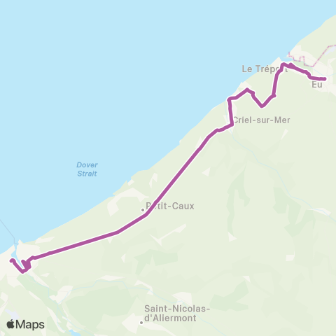 Nomad Car Région Dieppe <> le Tréport <> Eu map
