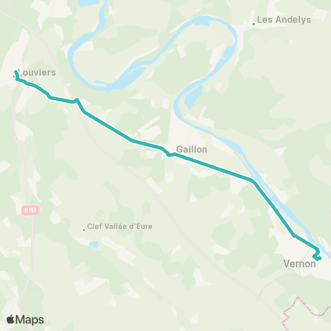 Nomad Car Région Louviers <> Vernon map