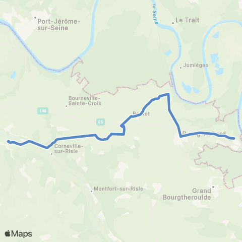 Nomad Car Région Pont-Audemer <> St-Ouen-de-Thouberville map