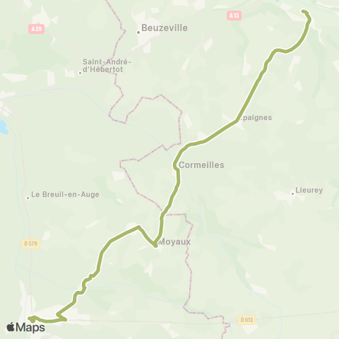 Nomad Car Région Lisieux <> Pont-Audemer map