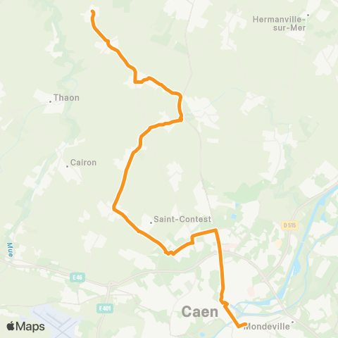Nomad Car Région Bény-sur-Mer <> Cresserons <> Caen map
