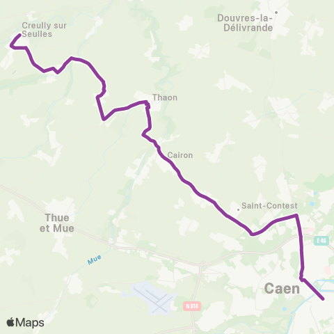 Nomad Car Région Ste-Croix-s/-Mer <> Creully s/ Seulles <> Caen map