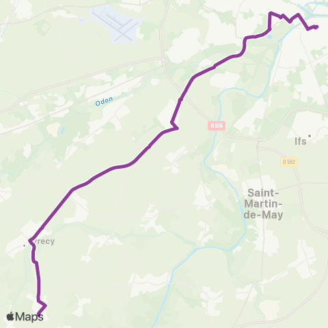 Nomad Car Région Aunay-sur-Odon <> Caen map