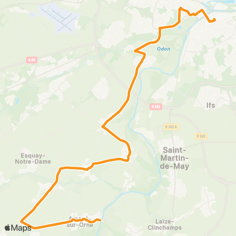 Nomad Car Région Hamars <> Caen map