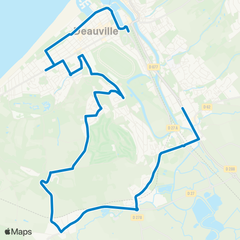 Nomad Car Région Touques <> Deauville via Tourgeville map