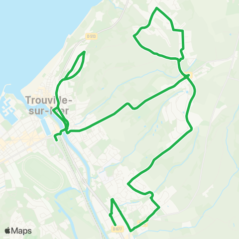 Nomad Car Région Touques <> Deauville via Trouville-s/-Mer map