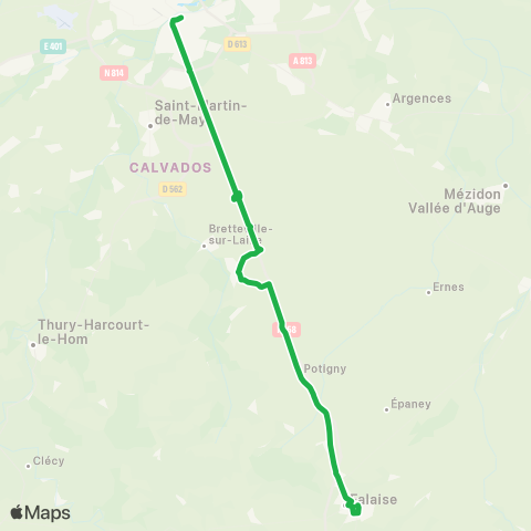 Nomad Car Région Falaise <> Caen map