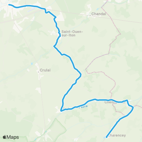 Nomad Car Région Saint-Maurice-les-Charencey <> l'Aigle map