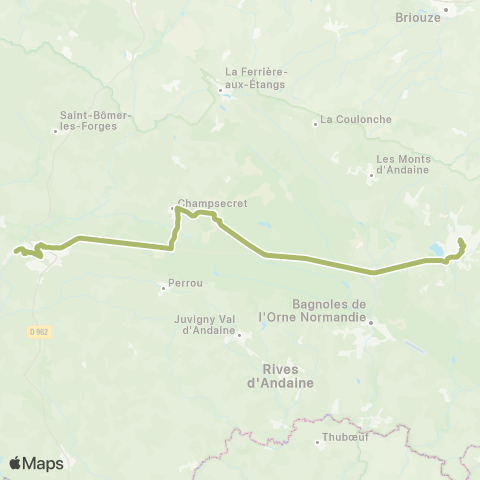 Nomad Car Région Domfront <> Champsecret <> la Ferté-Macé map