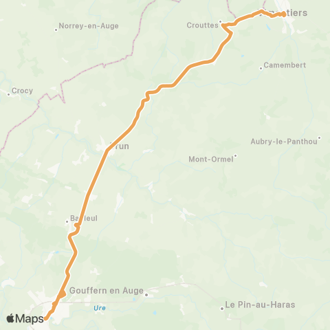 Nomad Car Région Vimoutiers <> Trun <> Argentan map