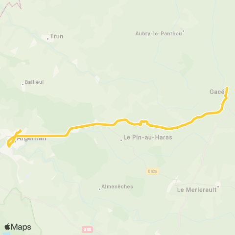 Nomad Car Région Gacé <> Gouffern-en-Auge <> Argentan map