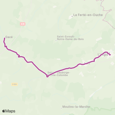 Nomad Car Région Gacé <> Ste-Gauburge-Ste-Colombe <> l'Aigle map