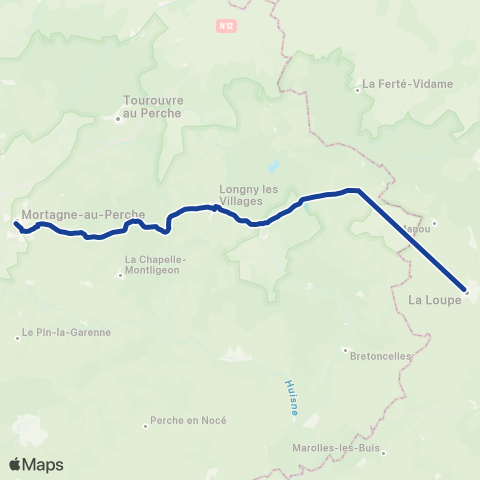 Nomad Car Région Mortagne-au-Perche <> Longny <> la Loupe map