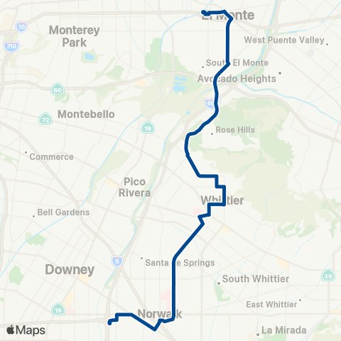 Norwalk Transit C Line Station / El Monte Station map