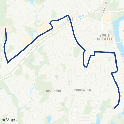 Norwalk Transit NCC - Woodward Ave / Dock map