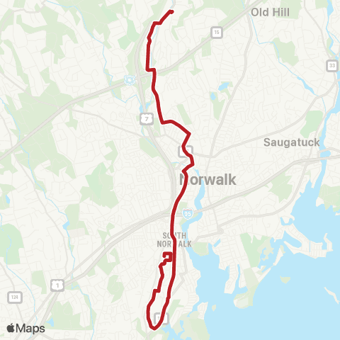 Norwalk Transit Wal*Mart - Sono Station map