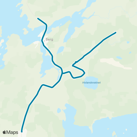 Reis Nordland Berg - Holand - Vik map