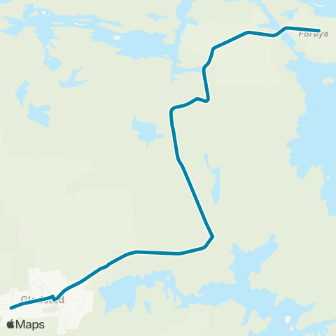 Reis Nordland Gladstad - Hongset - Vegsteinen map