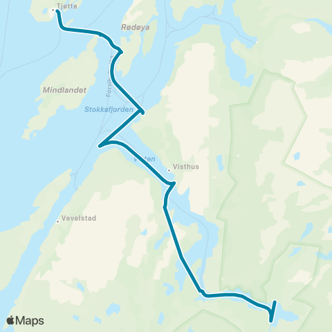 Reis Nordland Tjøtta,Husvik, Forvik, Vistens map