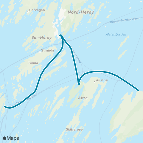Reis Nordland Søvik - Herøy map