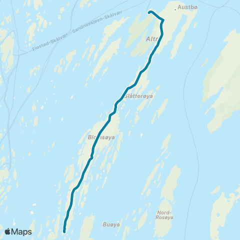 Reis Nordland Hestøysund-Austbø map
