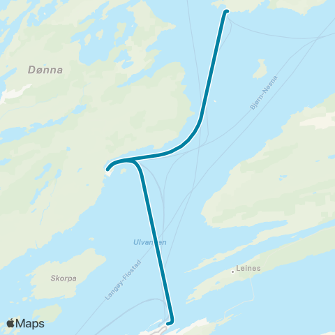 Reis Nordland Sandnessjøen - Dønna - Løkta map