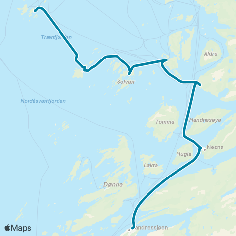 Reis Nordland Helgelandspendelen map