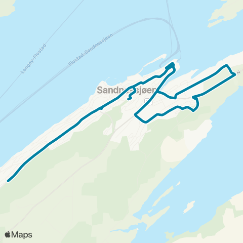 Reis Nordland Skolerute Sandnessjøen map