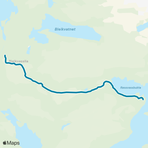 Reis Nordland Mo-Korgen-Bleikvassli map