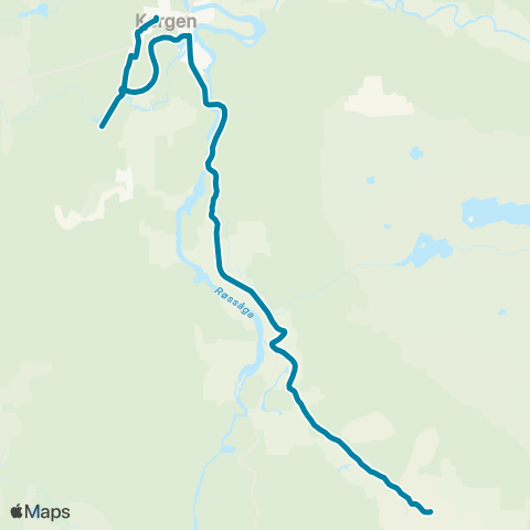 Reis Nordland Korgen-Bryggfjelldal map