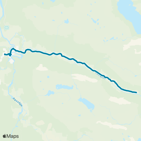 Reis Nordland Korgen-Laiskardalen map