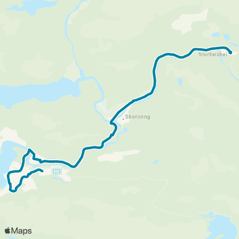 Reis Nordland Mo-Storforsheia-Krokstrand map