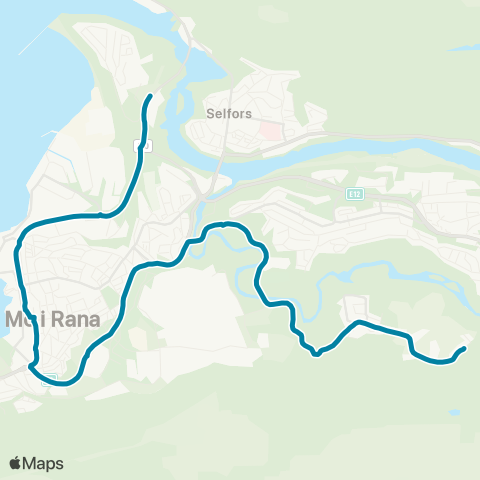 Reis Nordland Mo-Hammarn-Mo map