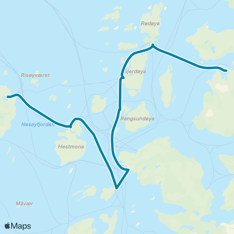 Reis Nordland Rødøybassenget map