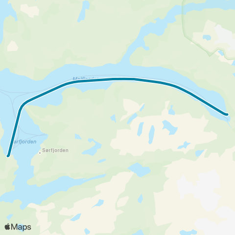 Reis Nordland Kilboghamn-Melfjordbotn map