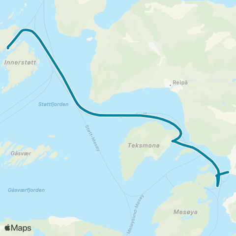 Reis Nordland Meløy map