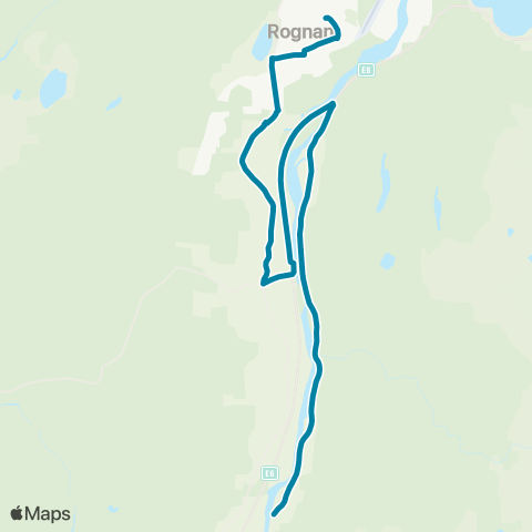 Reis Nordland Rognan-Nes-Rognan map