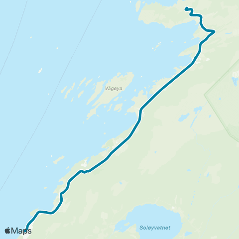 Reis Nordland Skoleskyss Mjelle map