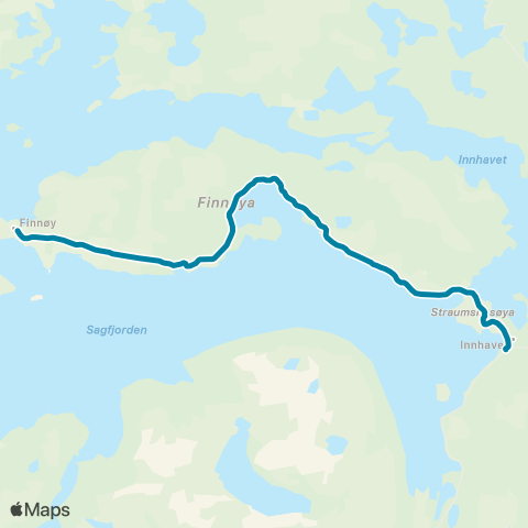 Reis Nordland Innhavet-Finnøy map