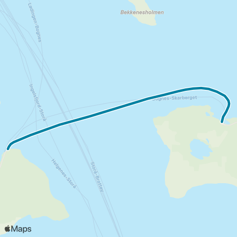 Reis Nordland Skarberget - Bognes map