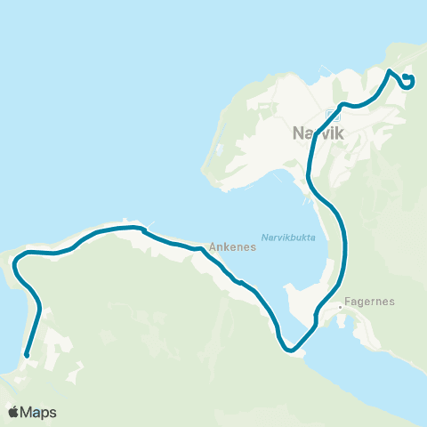 Reis Nordland Håkvik - Sentrum - Universitetssykehuset map