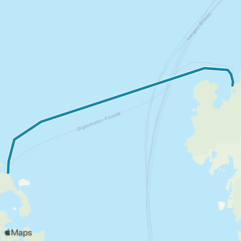Reis Nordland Digermulen - Finnvik map