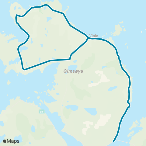 Reis Nordland Årstrand - Barstrand map
