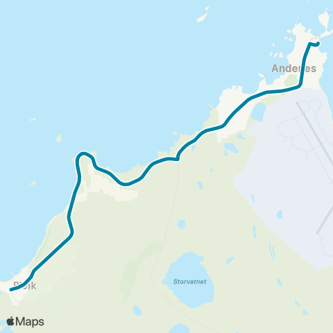 Reis Nordland Andenes-Toften-Bleik map