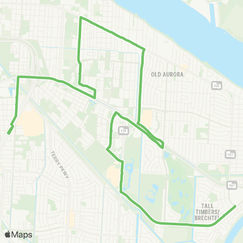 New Orleans RTA Algiers Local map