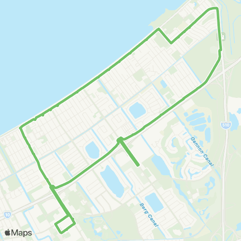 New Orleans RTA Little Woods Loop map